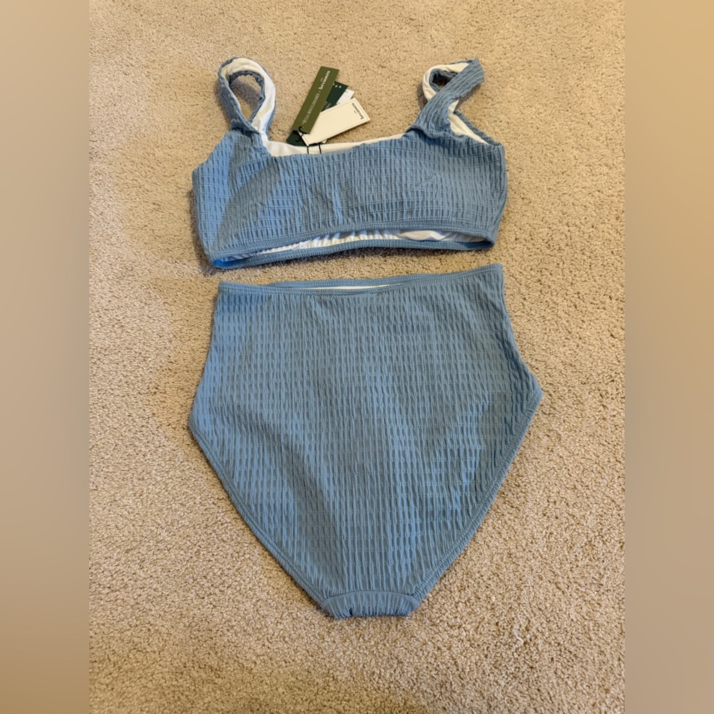Hermoza Light Blue Textured Swimwear